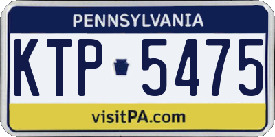 PA license plate KTP5475