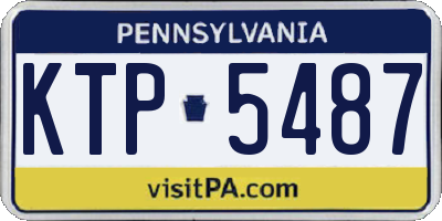PA license plate KTP5487