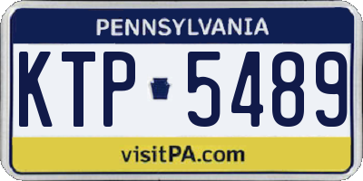 PA license plate KTP5489