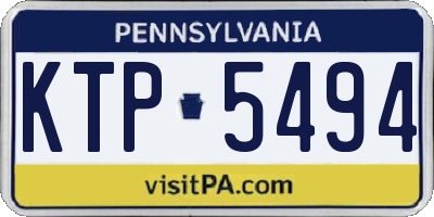 PA license plate KTP5494
