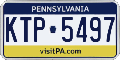 PA license plate KTP5497