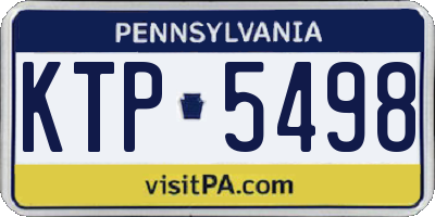 PA license plate KTP5498