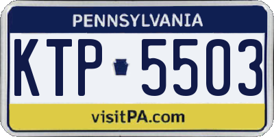 PA license plate KTP5503
