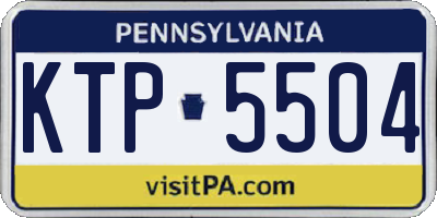 PA license plate KTP5504
