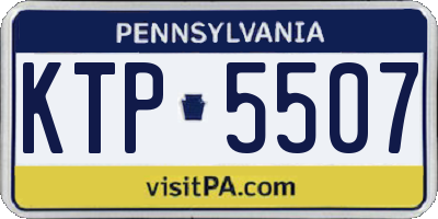 PA license plate KTP5507