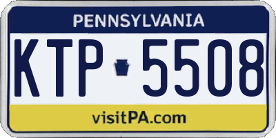PA license plate KTP5508