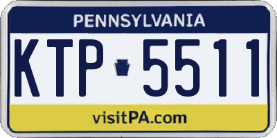 PA license plate KTP5511