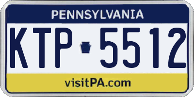 PA license plate KTP5512