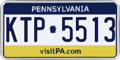 PA license plate KTP5513