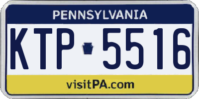 PA license plate KTP5516