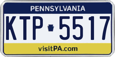 PA license plate KTP5517