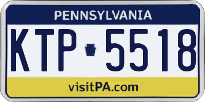 PA license plate KTP5518