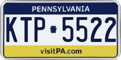 PA license plate KTP5522
