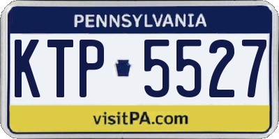 PA license plate KTP5527