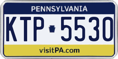 PA license plate KTP5530