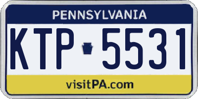 PA license plate KTP5531
