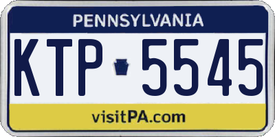 PA license plate KTP5545