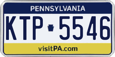 PA license plate KTP5546