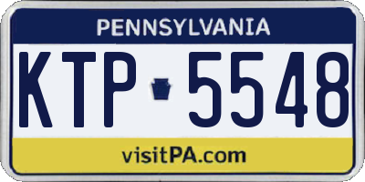 PA license plate KTP5548