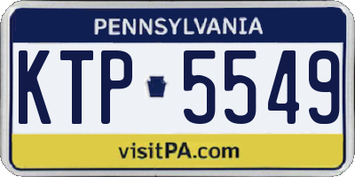 PA license plate KTP5549