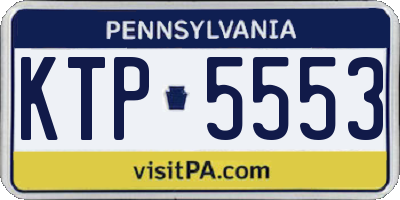 PA license plate KTP5553