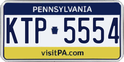 PA license plate KTP5554