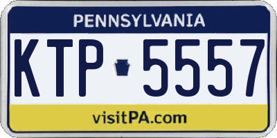 PA license plate KTP5557