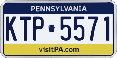 PA license plate KTP5571