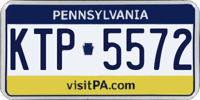PA license plate KTP5572
