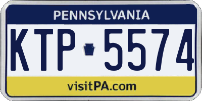 PA license plate KTP5574