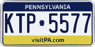 PA license plate KTP5577