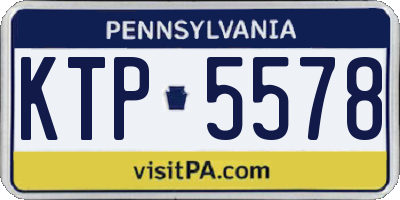 PA license plate KTP5578