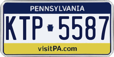 PA license plate KTP5587