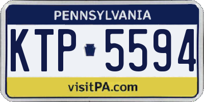 PA license plate KTP5594