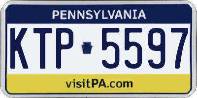 PA license plate KTP5597