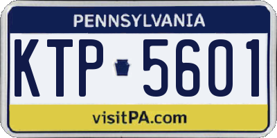 PA license plate KTP5601
