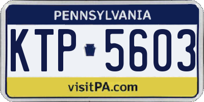 PA license plate KTP5603