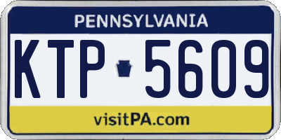 PA license plate KTP5609