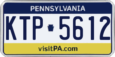 PA license plate KTP5612