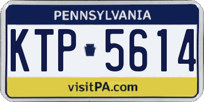 PA license plate KTP5614