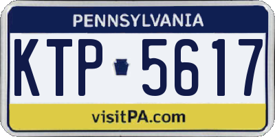PA license plate KTP5617
