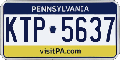 PA license plate KTP5637