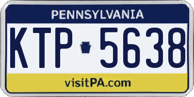 PA license plate KTP5638