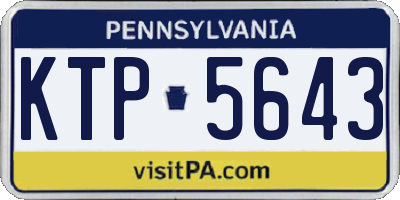 PA license plate KTP5643
