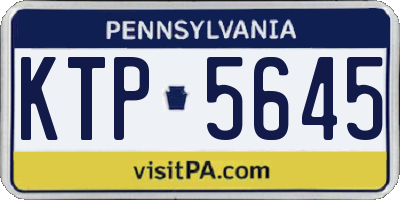 PA license plate KTP5645