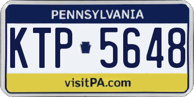 PA license plate KTP5648