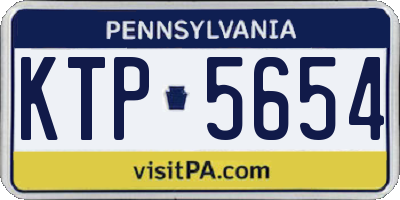 PA license plate KTP5654