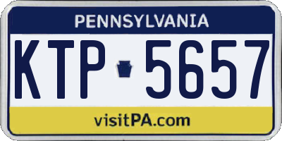 PA license plate KTP5657