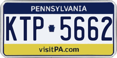 PA license plate KTP5662