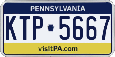 PA license plate KTP5667